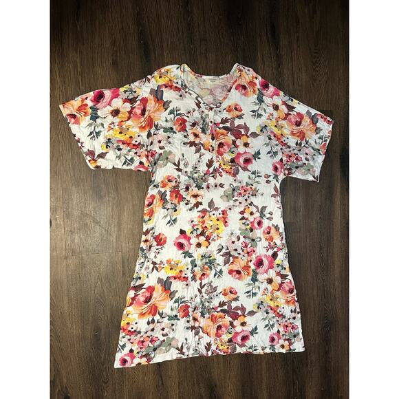 Dwell and Slumber M/L Caftan Sleep Dress Nightgown Soft Floral House Dress - Picture 1 of 7